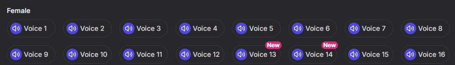 GirlfriendGPT's voice Options