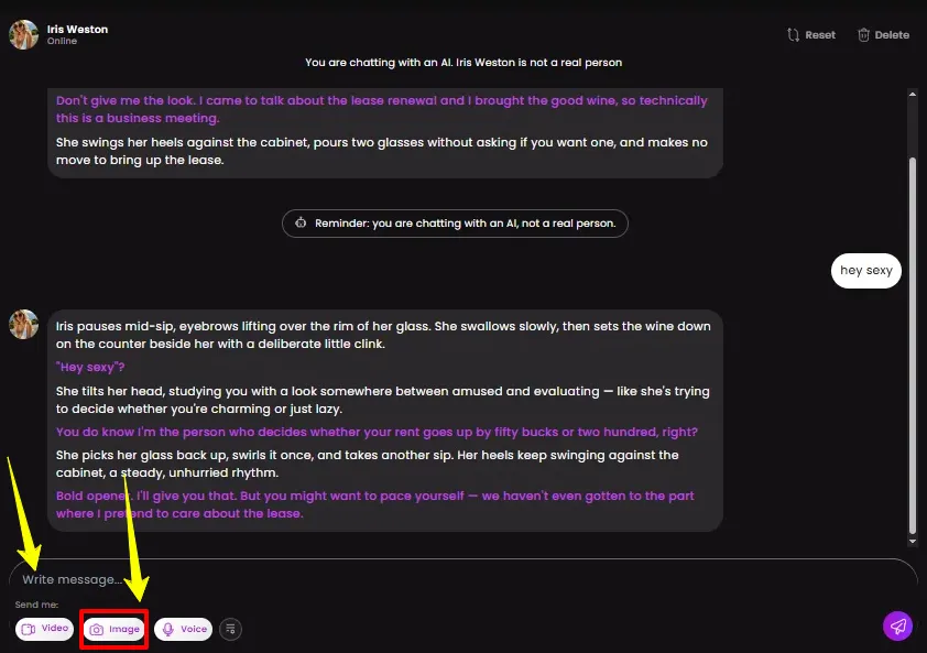 Dreamz.ai In Chat Image Generation