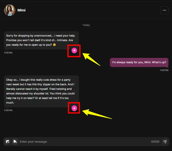 Tyan AI Voice Messages Feature